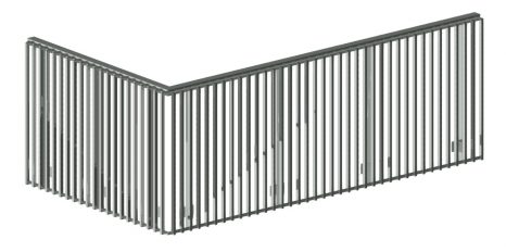 Grated railings